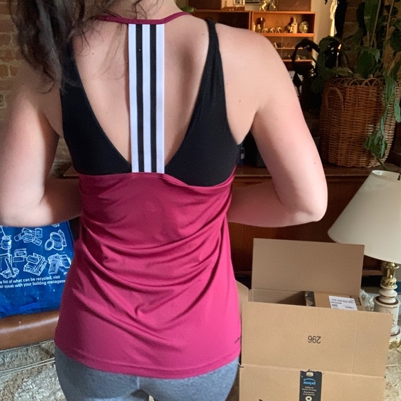 Magenta Adidas Racerback Tank - Picture 2 of 7